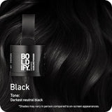 BOLDIFY Hairline Powder Instantly Conceals Hair Loss, Root Touch Up Hair Powder, Hair Toppers for Women & Men, Hair Fibers for Thinning Hair, Root Cover Up, Stain-Proof 48 Hour Formula (Black)