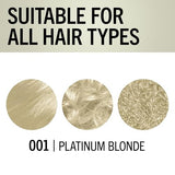 Schwarzkopf Keratin Blonde Hair Dye Platinum Blonde 001, Ultra Lightening Kit, 1 Application - Hair Bleach Enriched with Keratin, Lightens up to 9 Levels and Protects Hair from Breakage**