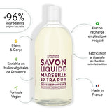 Compagnie de Provence Savon de Marseille Extra Pure Liquid Soap - Fig of Provence - 33.8 Fl Oz Plastic Bottle Refill