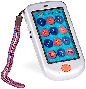 B. toys- Hi!! Phone - Silver- Pretend Play Smartphone – Interactive Kids' Cellphone – Sounds & Songs – Toy Phone for Toddlers – 18 Months +