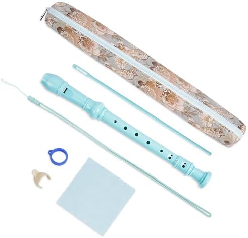 QIELIZI Recorder Instrument for Beginner Kids Adults,8-Hole Soprano Descant Recorder Music Flute with Cleaning Rod & Case Bag For School Student Home Entertainment(2-Blue Bird)