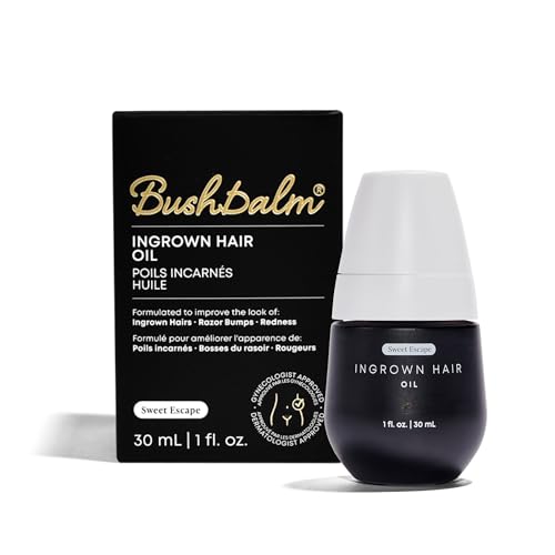 Bushbalm Ingrown Hair Oil - Helps With Ingrown Hair, Underarm Bumps, Soothes Razor Bumps, Post Shave Redness and Itching - 30ml Sweet Escape