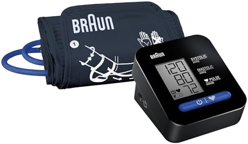 Braun ExactFit 1 Upper Arm Digital Blood Pressure Monitor with Adjustable Cuff for Home Use, Simple One Button Operation for at Home Blood Pressure Monitoring, Large Easy to Read Display, BUA5000