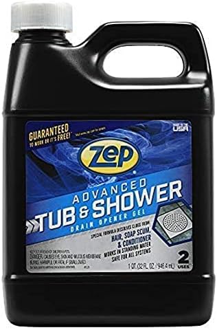 Zep Advanced Tub and Shower Drain Opener Gel - 32 Ounce - U49210 - Formulated for Hair, Soap and Conditioner