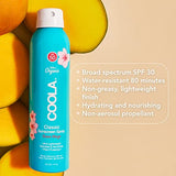 COOLA Organic Sunscreen SPF 50 Sunblock Spray, Dermatologist Tested Skin Care For Daily Protection, Vegan And Gluten Free, Guava Mango, 6 Fl Oz