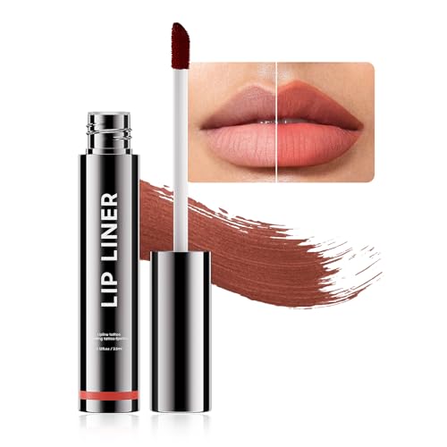 Lip Stain Peel Off Lip Liner, Long - Wear & Waterproof Peel Off Lip Stain Non-Stick Cup, Transfer-proof, Comfortable Vivid Color, Create Beauty & Charming Lip Makeup with All-Day (#03 Rose)