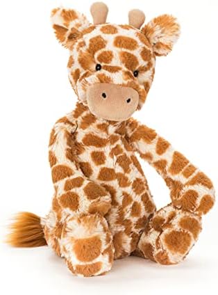 Jellycat Bashful Giraffe Stuffed Animal, Medium 12 inches - Safari Plush Toy - Classic Children's Gift