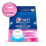 Crest 3DWhitestrips Sensitive + LED Light Teeth Whitening Kit, 14 Treatments, Gently Removes 20 Years of Stains