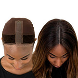 MILANO COLLECTION Lace Wig Grip Cap for Women, Adjustable Wig Cap with Headband, Non-Slip Wig Gripper to Keep Wigs Lace Front In Place, Chocolate Brown