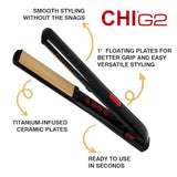 CHI PRO G2 Digital Titanium Infused Ceramic 1" Straightening Hairstyling Iron