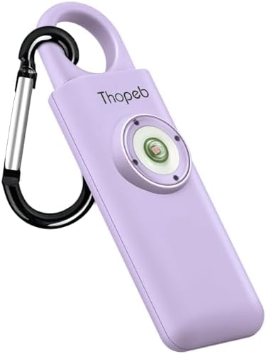 The Original Personal Safety Alarm for Womenn by Women– Loud Siren Birdie Sound, Strobe SOS LED Light, Be Safe with Personal Alarm– Self Defense Keychain for College Essentials (Purple)