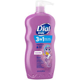 Dial Kids 3-in-1 Body+Hair+Bubble Bath, Lavender Scent, 24 fl oz (Pack of 4)