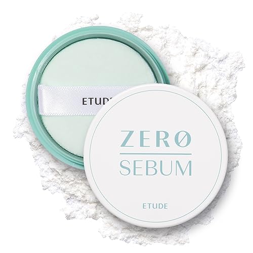 ETUDE Zero Sebum Drying Powder 4g New | Lightweight Oil Control No Sebum Loose Face Powder with 80% Mineral | Long Lasting for Setting or Foundation Makes Skin Downy