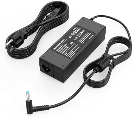 90W Laptop Charger for HP Pavilion X360 11 13 14 15 17; HP Envy 13 15 17 M6 M7 X360, Stream 11 13 14 AC Adapter; HP Spectre X360 13 15, Elitebook Power Supply Cord (Smart Blue Tip)