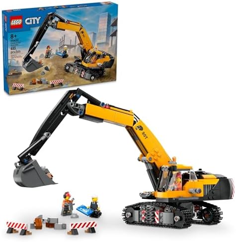 LEGO City Construction Excavator Toy - Building Toys for Boys & Girls, Ages 8+ - Functional Kids Construction Truck W/Minifigures - Gifts for Birthdays & Holidays - 60420