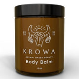 Krowa All Purpose Body Balm - Clean Grass Fed Beef Tallow Moisturizer w/Essential Oils for Soft, Smooth, Hydrated Skin - no Phthalates, Preservatives or Synthetic Fragrances - 6oz Value Size