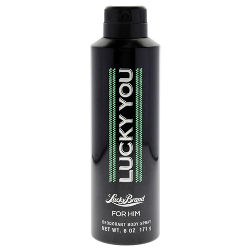 Lucky Brand, Lucky You Men's Cologne Fragrance Spray, Day or Night Casual Scent with Bamboo Stem Fragrance Notes, 6 Fl Oz