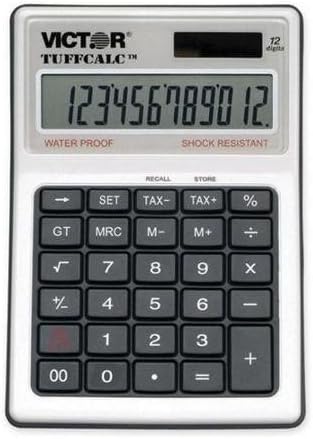 Victor 99901 Tuffcalc Calculator - 12 Character[s] - Lcd - 1.8 X 4.6 X 6.5 - White (VCT99901) WLM