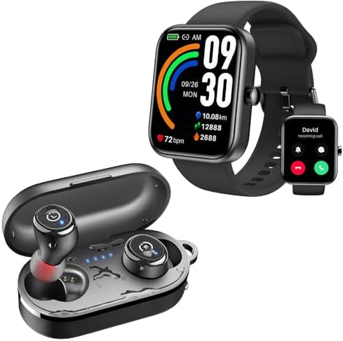 TOZO T10 Bluetooth 5.3 Wireless Earbuds with Wireless Charging Case IPX8 Waterproof Stereo Headphones