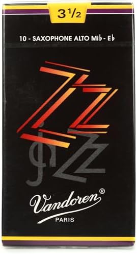 Vandoren SR4135 Alto Sax ZZ Reeds Strength 3.5; Box of 10