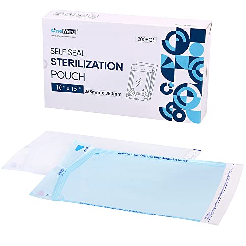 200 Pouches Dental Self-Sealing Sterilization Pouches 10x15 inch 200/Box 1 Box