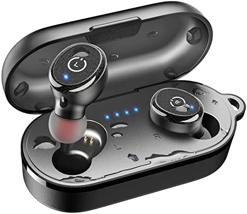 TOZO T10 (Classic Edition) Bluetooth 5.3 Wireless Earbuds with Wireless Charging Case IPX8 Waterproof Stereo Headphones in Ear Built in Mic Headset Premium Sound with Deep Bass, 32 Preset EQs via APP