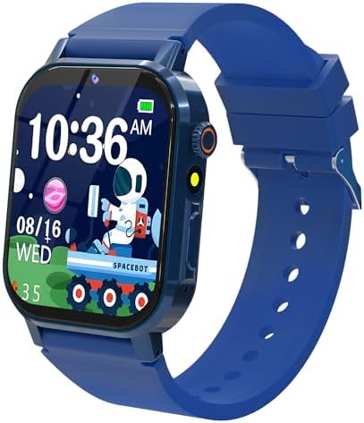Phyulls Smart Watch for Kids with 32 Puzzle Games, HD Touch Screen Kids Watches with Video Camera Music Player Alarm Pedometer Flashlight 12/24 hr Educational Toys Birthday Gift for Boys Ages 4-12