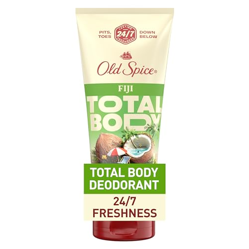 Old Spice Whole Body Deodorant for Men, Total Body Deodorant, Fiji Scent, Aluminum Free Deodorant Cream for 24/7 Freshness // Dermatologist Tested Whole Body Deodorant, 3.0 oz