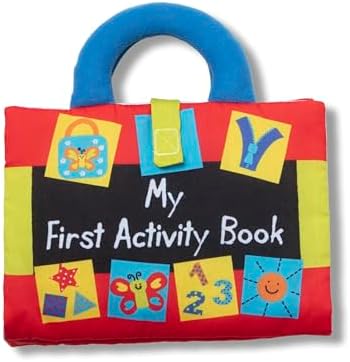 Melissa & Doug Kâ€s Kids My First Activity Book 8-Page Soft Book for Babies and Toddlers Early Learning Developmental Plush Soft Activity For Babies And Toddlers