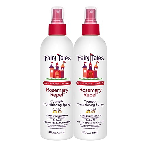 FAIRY TALES Rosemary Repel Daily Kids Conditioning Spray – Kids Like the Smell, Lice Do Not, 8 fl oz. (Pack of 2)
