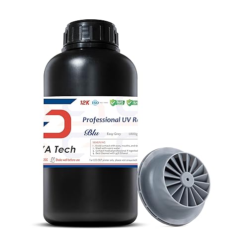 Siraya Tech Blu Tough 3D Printer Resin with High Strength and Precision - Easy to Print Strong and High Resolution, Versatile and User-Friendly for LCD/DLP 3D Printer (Easy Grey, 1kg)