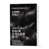 Madison Reed Radiant Hair Color Kit, Soft Black for 100% Coverage of Resistant Gray Hair, Ammonia-Free, 2.5NNN Parma Black, Permanent Hair Dye, Pack of 1