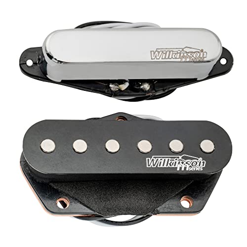 Wilkinson Vintage Alnico 5 Tele Single Coil Pickups Neck Bridge Pickups Set for Fender Squier Telecaster Electric Guitar