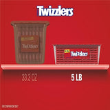 TWIZZLERS Twists Strawberry Flavored Licorice Style, Low Fat Candy Tub, 5 lb