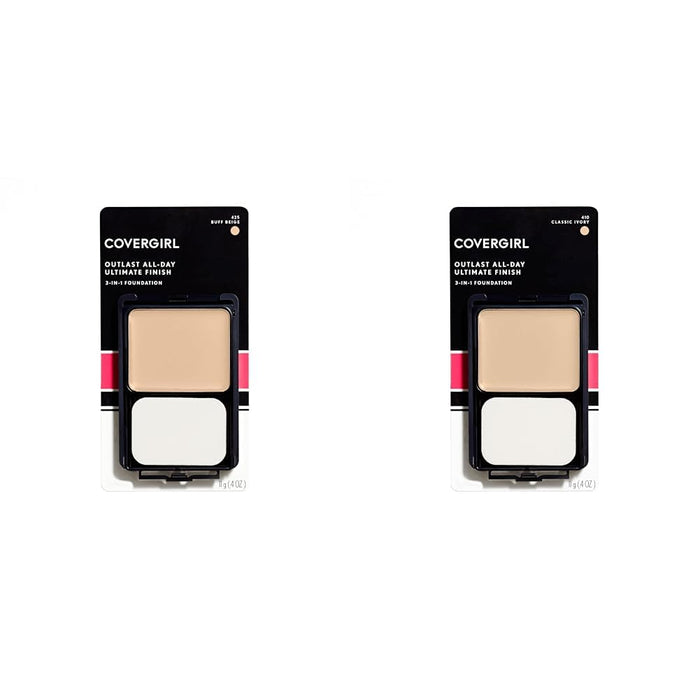 Covergirl Outlast All-Day Ultimate Finish Foundation Bundle - Buff Beige and Classic Ivory