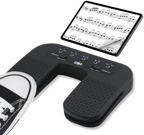 Yueyinpu Wireless Page Turner Pedal For Tablets iPad Smartphone Rechargeable Anti-Skid Pad (Plus)