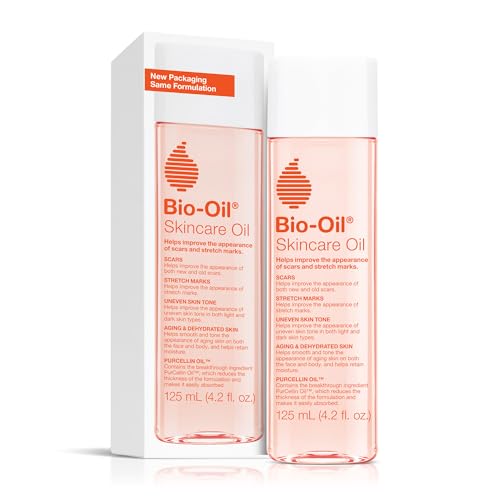 Bio-Oil Skincare Body Oil Serum for Scars and Stretch Marks, Face and Body Moisturizer with Vitamin E & A for Sensitive Dry Skin, Dermatologist Recommended, Non-Comedogenic, 4.2 Oz