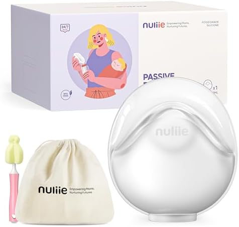 Nuliie 1 PCS Silicone Breast Milk Collectors for Breastfeeding Leak-Proof, 3oz/90ml Portable Milk Catcher, BPA-Free Soft Breast Shell, Wearable Manual Breast Pump for Newborns Essentials