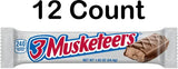 3 MUSKETEERS Candy Milk Chocolate Bars, Full Size, 1.92 oz Bar (Pack of 12) Box