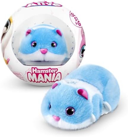 Pets Alive Hamstermania (Blue) by ZURU Hamster, Electronic Pet, 20+ Sounds Interactive, Hamster Ball Toy for Girls and Children