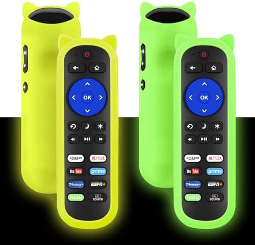 Pack of 2 Universal Remote Compatible with Roku Remote and Roku TV Remote, for Roku Box 1 2 3 4, Express, Premiere, Ultra, for TCL Hisense Onn Hitachi JVC RCA Roku TV wr Anti-Lost Case