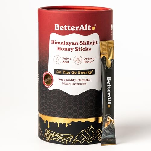 Better Alt Pure Himalayan Shilajit Cinnamon Honey Sticks with Organic Honey, Saffron | Easy to Consume Shilajit| 30 Sticks for Energy Boost & Immune Support, 85+ Trace Minerals, 75%+ Fulvic Acid