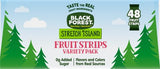 Black Forest, Stretch Island, Fruit Strips, Cherry, Apple, Raspberry, Grape, Strawberry, and Apricot, Zero Grams Added Sugar Non-GMO, School Snacks, 48 ct