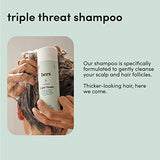 hers Triple Threat Shampoo and Conditioner Set for Women- Thickening, Moisturizing, Reduces Shedding- Color Safe Hair Loss Shampoo and Conditioner- 2 pack, 6.4oz