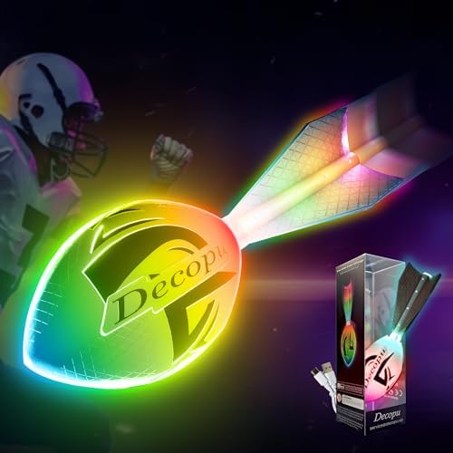 Premium Foam Glow in The Dark Football, Latest LED Light up Football, Color-Changing-Perfect Birthday&Camping Gift for Kids 8-15+,Sports&Outdoors Toys for Ages Kids 8 9 10 11 12 13 14 15