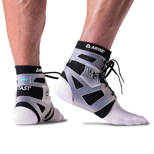 IFAST Ankle Brace - Ankle Stabilizer For Men & Women - Great For Basketball, Volleyball, Soccer & More! (X-Small, Frosted, Single)