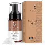 Beauty by Earth Self Tanner Mousse - Fair to Medium Gradual Self Tanner Foam, Sunless Tanner, Natural Self Tanner Mousse, Self Tanning Mousse Light, Vegan Tanning Mousse