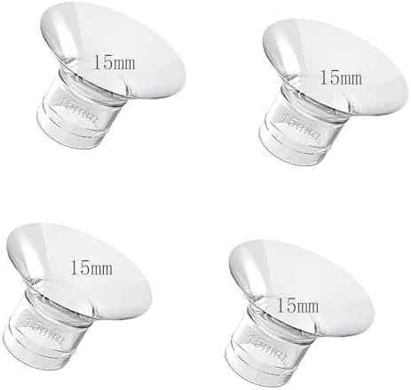 4pcs Flange Insert 15mm,Compatible with Medela/TSRETE/momcozy,BPA Free Silicone Insert for Wearable Breast Pump Shield/Flange Insert，Milk Collector 24mm Universal