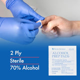 Henry Schein Alcohol Prep Pads, Large, 2-ply, Sterile, Pack of 2 (400)