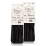 Morelli Squid Ink Pasta Linguine- Organic Italian Pasta - Black Pasta Noodles - Durum Wheat Semolina - Nero Di Seppia Made in Italy - 8.8oz / 250g (pack of 2)